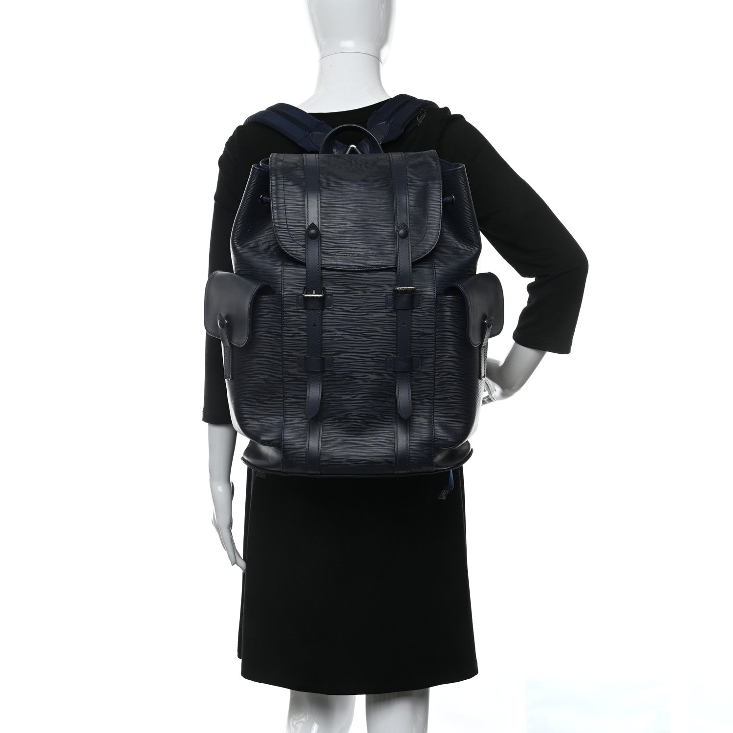 Louis Vuitton Epi Christopher Backpack PM Marine 2 of 16