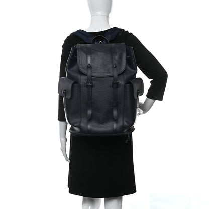 Louis Vuitton Epi Christopher Backpack PM Marine 2 of 16
