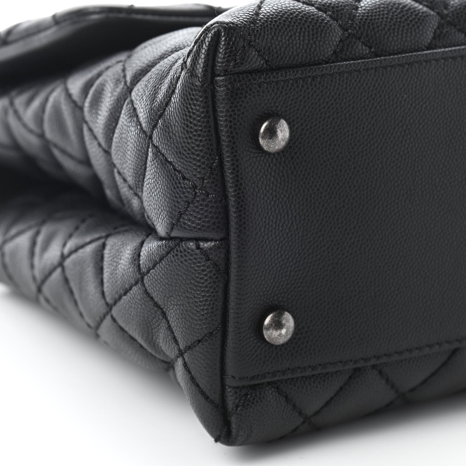 Chanel Caviar Quilted Medium Coco Handle Flap Black 8 of 9
