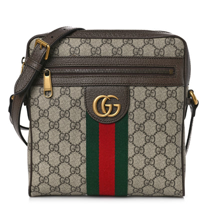 Gucci GG Supreme Monogram Web Small Ophidia Messenger Bag Brown 1 of 8