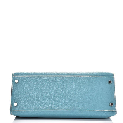 Hermes Togo Sellier Kelly 28 Blue Jean 5 of 37