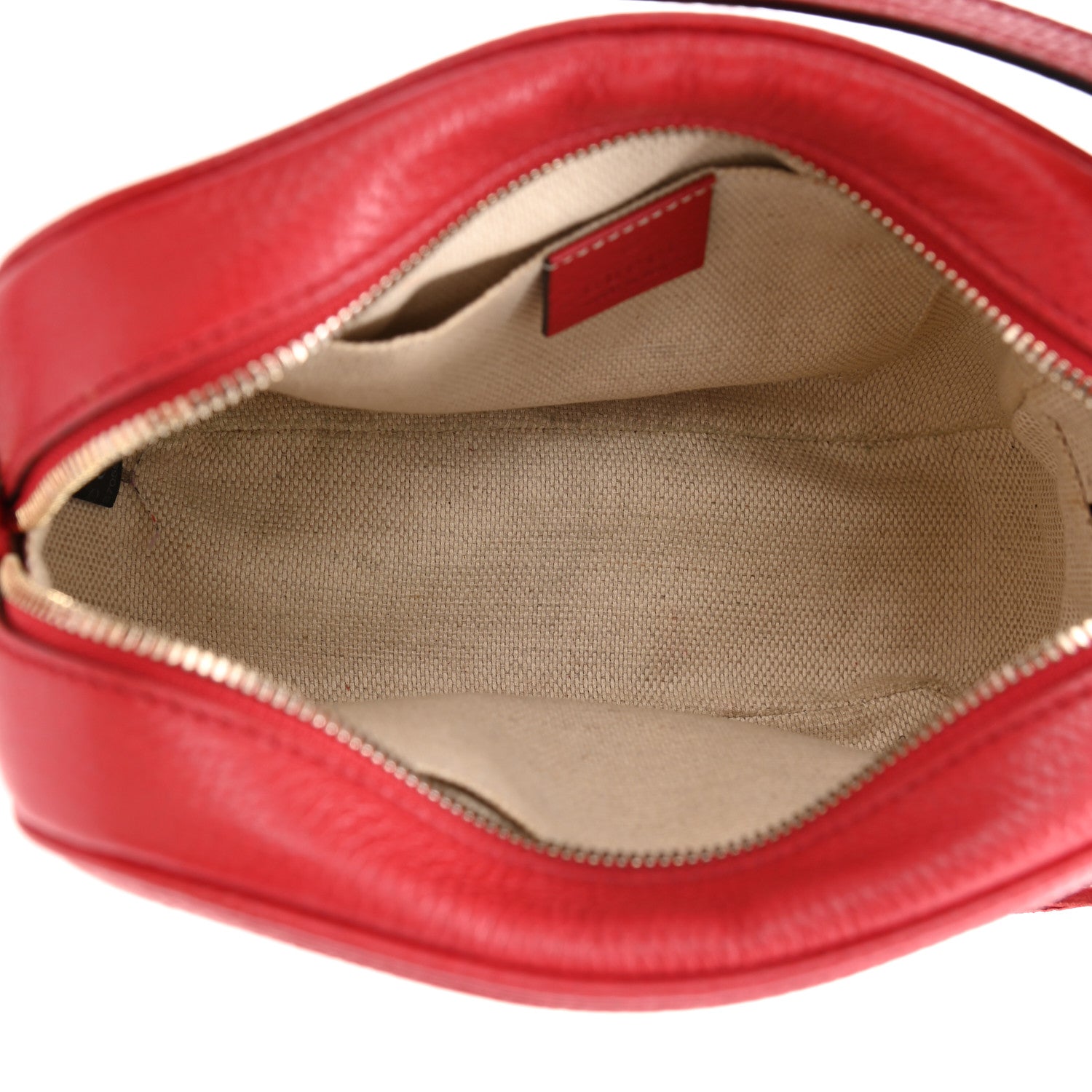 Gucci Pebbled Calfskin Small Soho Disco Bag Tabasco Red 5 of 10