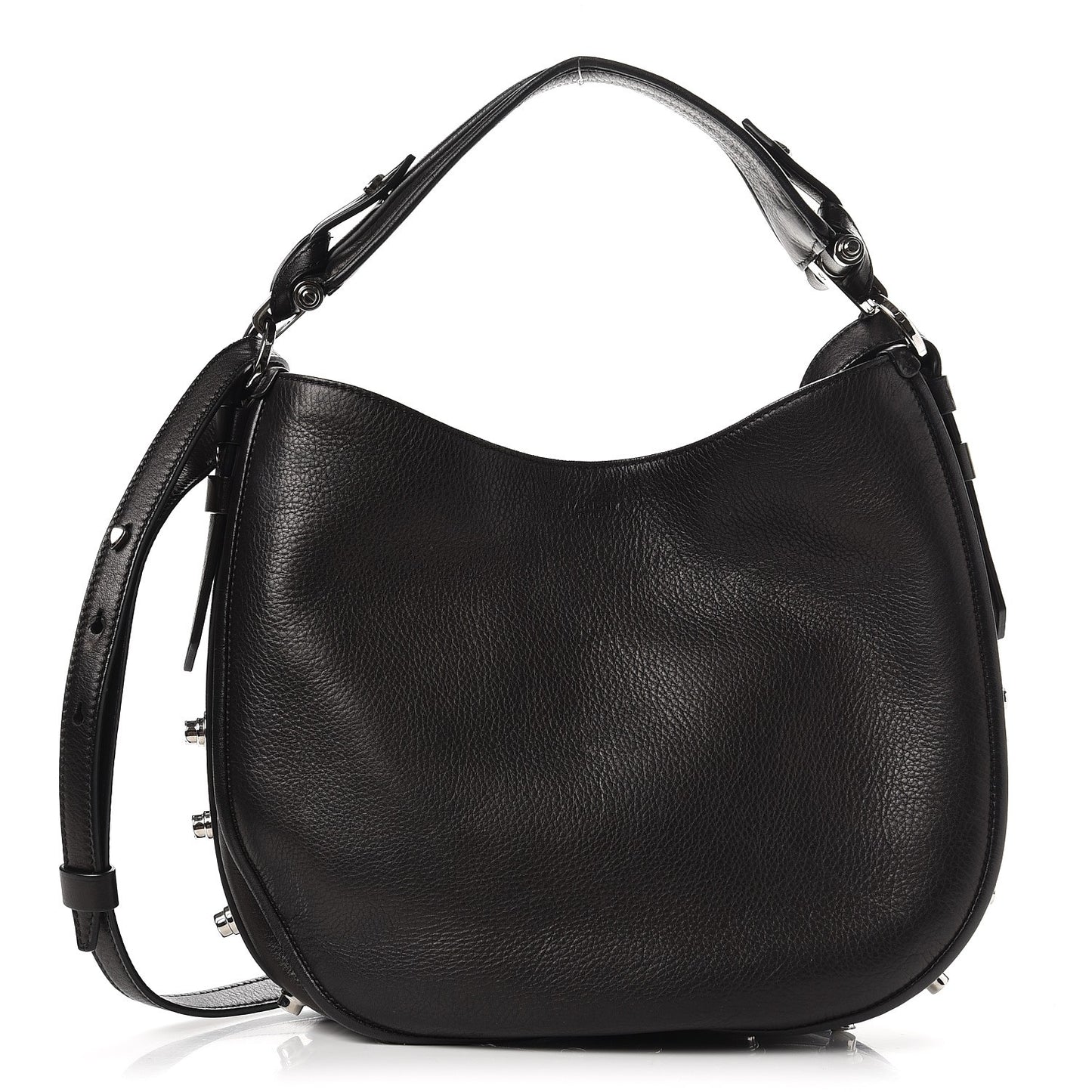 Calfskin Small Studded Obsedia Hobo Black