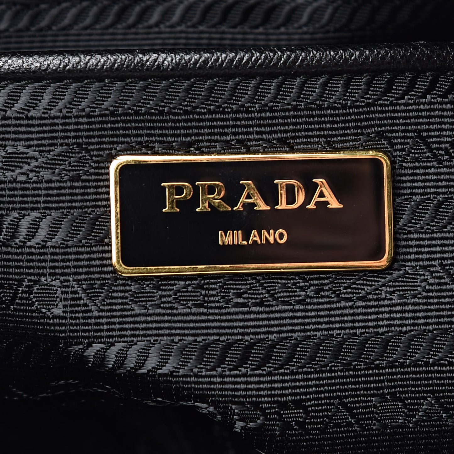 Tessuto Nylon Saffiano Shopping Satchel Black