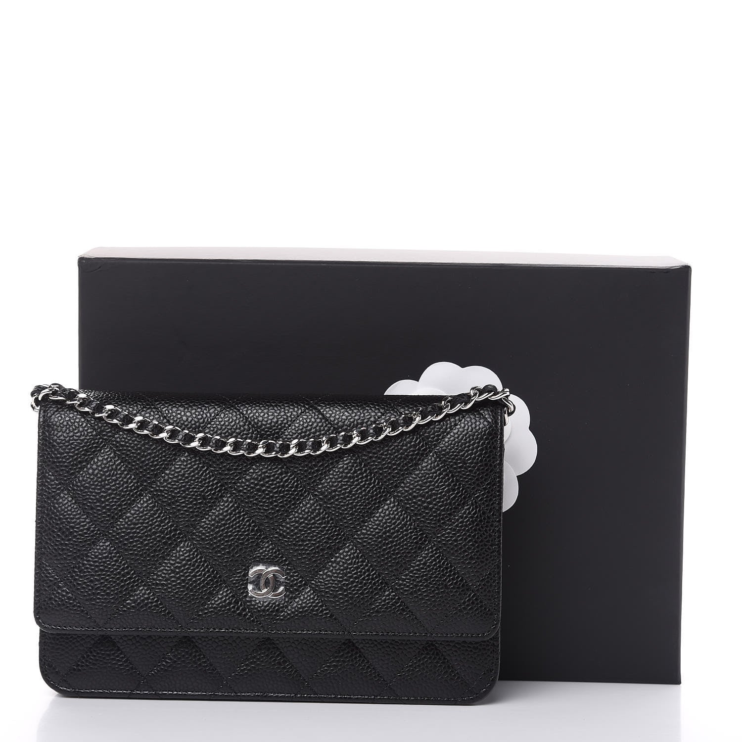 Chanel Caviar Quilted Wallet On Chain WOC Black 11 of 11