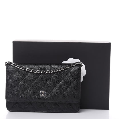 Chanel Caviar Quilted Wallet On Chain WOC Black 11 of 11