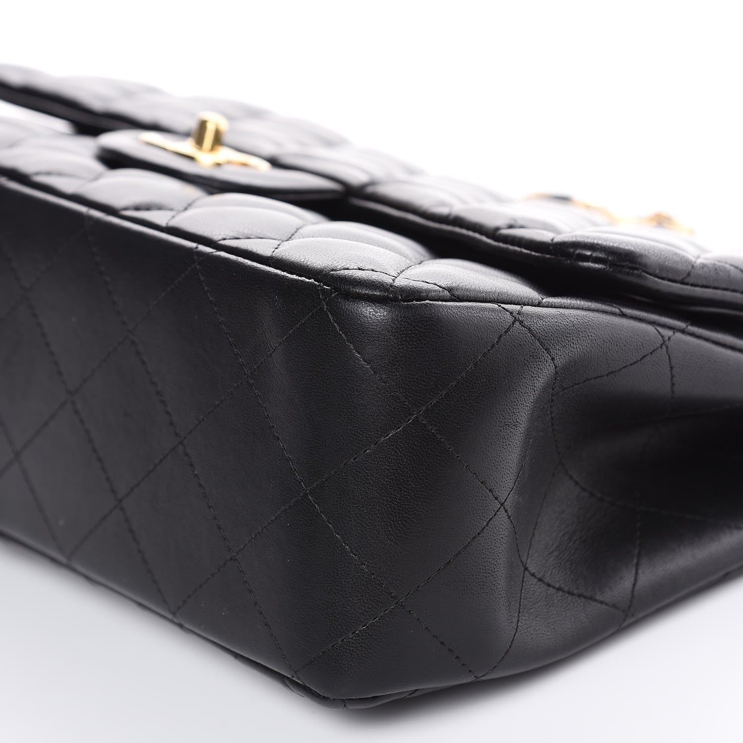 Chanel Lambskin Quilted Jumbo Double Flap Black 9 of 16