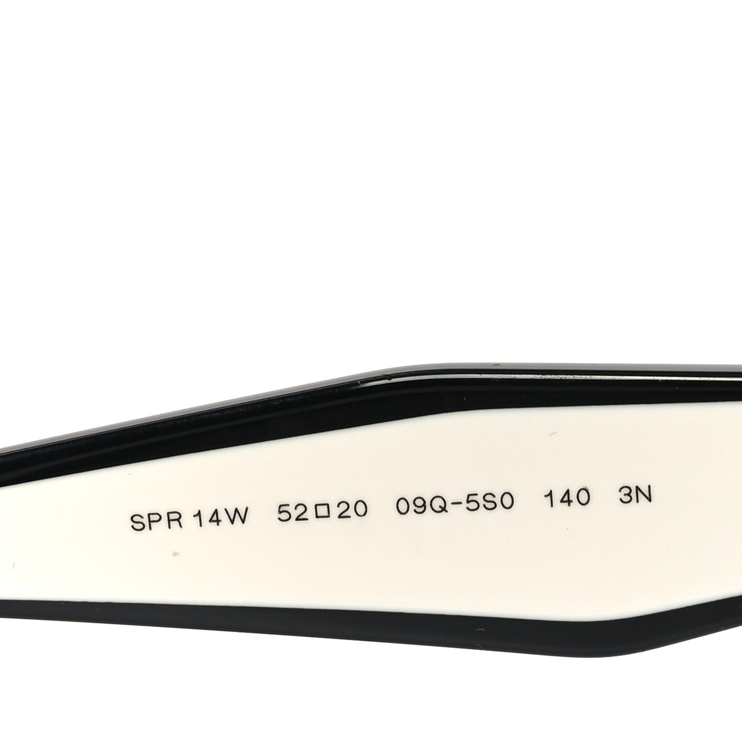 Prada Acetate Square Sunglasses SPR 14W Black White 6 of 7