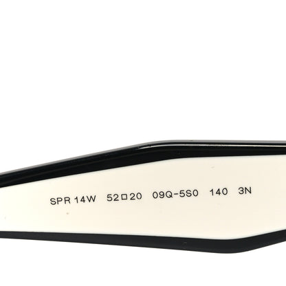 Prada Acetate Square Sunglasses SPR 14W Black White 6 of 7
