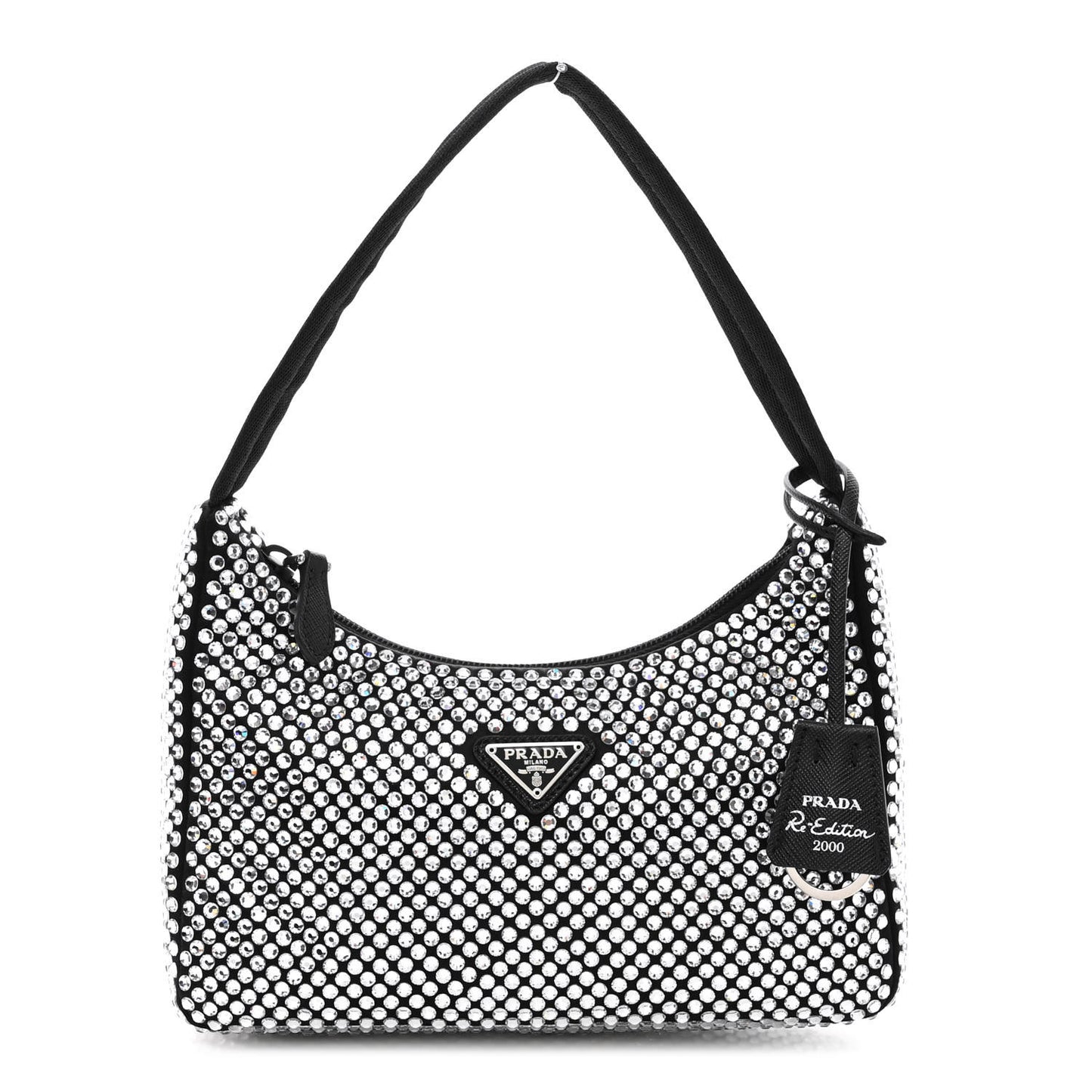 Satin Crystal Mini Re-Edition 2000 Bag Cristal