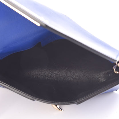 Givenchy Lambskin Medium Shark Lock Envelope Shoulder Bag Blue 5 of 15