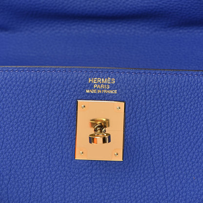 Hermes Togo Kelly Retourne 32 Bleu Electrique 24 of 33