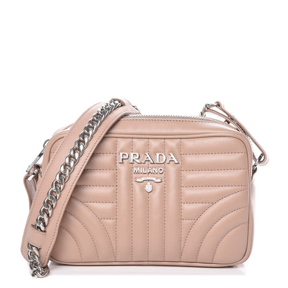 Prada Soft Calfskin Diagramme Crossbody Bag Cipria 1 of 9