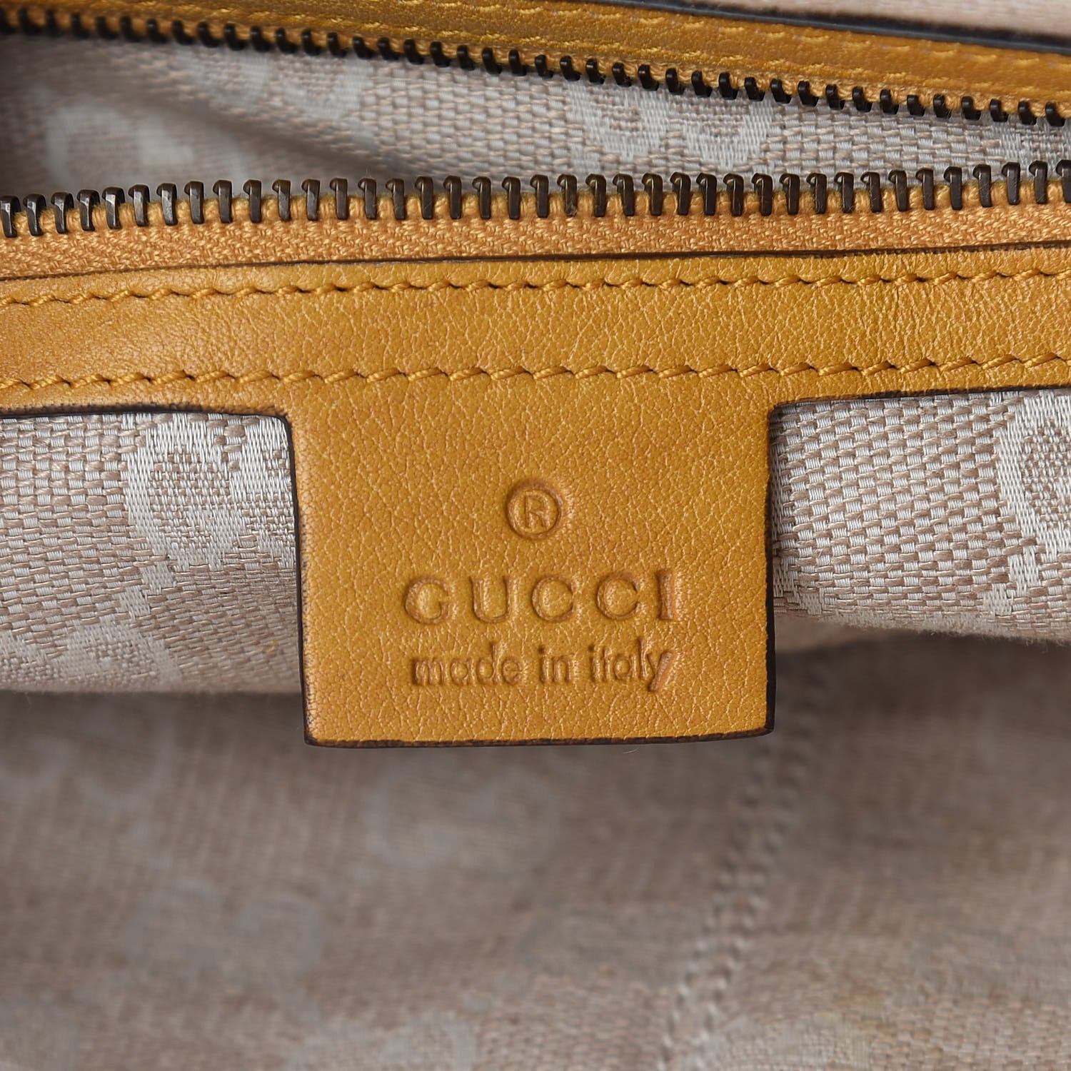 Gucci Calfskin Medium Harness Shoulder Bag Yellow 6 of 14