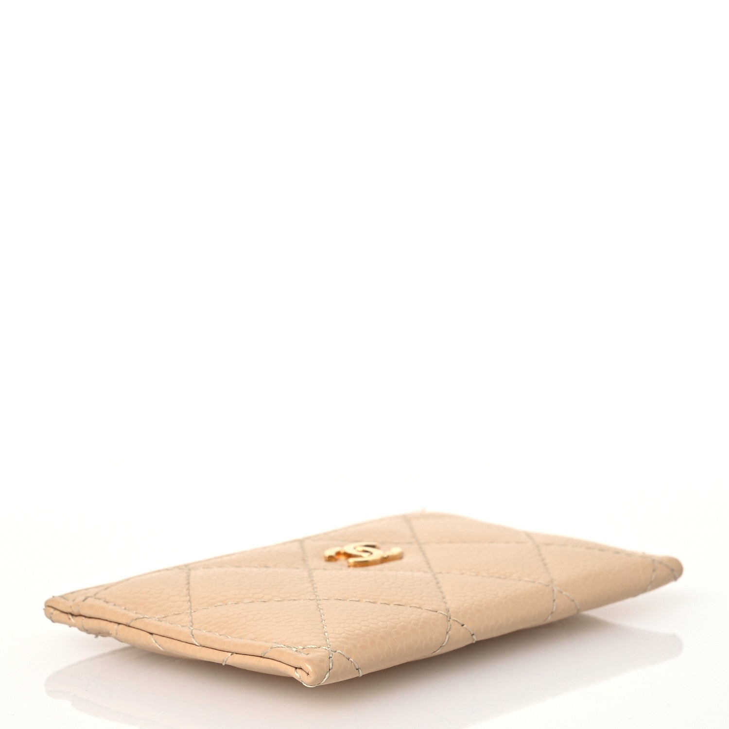 Chanel Caviar Quilted Card Holder Beige 4 of 14