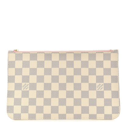 Louis Vuitton Damier Azur Neverfull MM GM Pochette Rose Ballerine 1 of 6