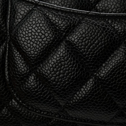 Chanel Caviar Quilted Large Gusset Flap Wallet Black 9 of 11