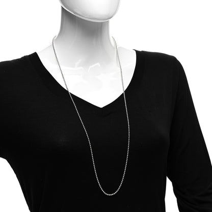 Tiffany Sterling Silver Bead Chain Necklace 34" 2 of 4