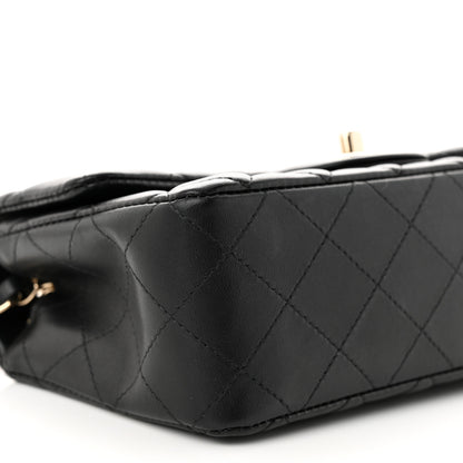 Chanel Lambskin Quilted Mini Rectangular Flap Black 9 of 10