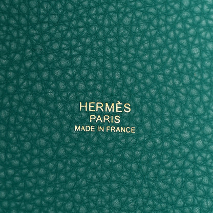 Hermes Taurillon Clemence Picotin Lock 18 PM Vert Verone 6 of 11