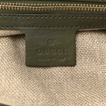 Gucci Natural Straw Ayers Snakeskin Large Positano Tote Green 6 of 15