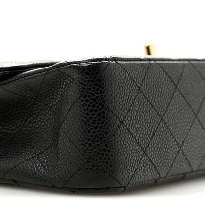 Chanel Caviar Quilted Medium Double Flap Black Black 9 of 11