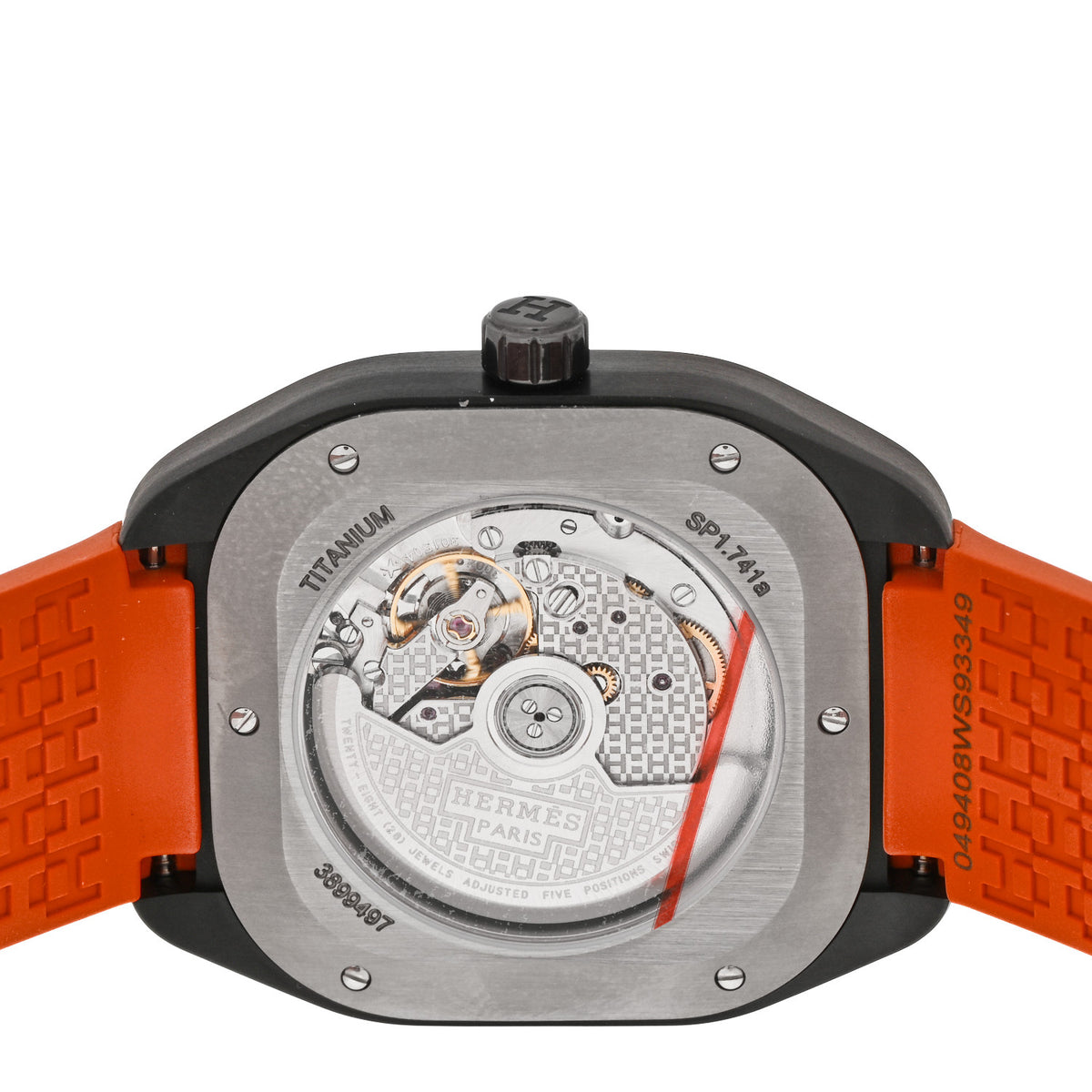 DLC Coated Titanium Rubber 39mm H08 Automatic Watch Orange