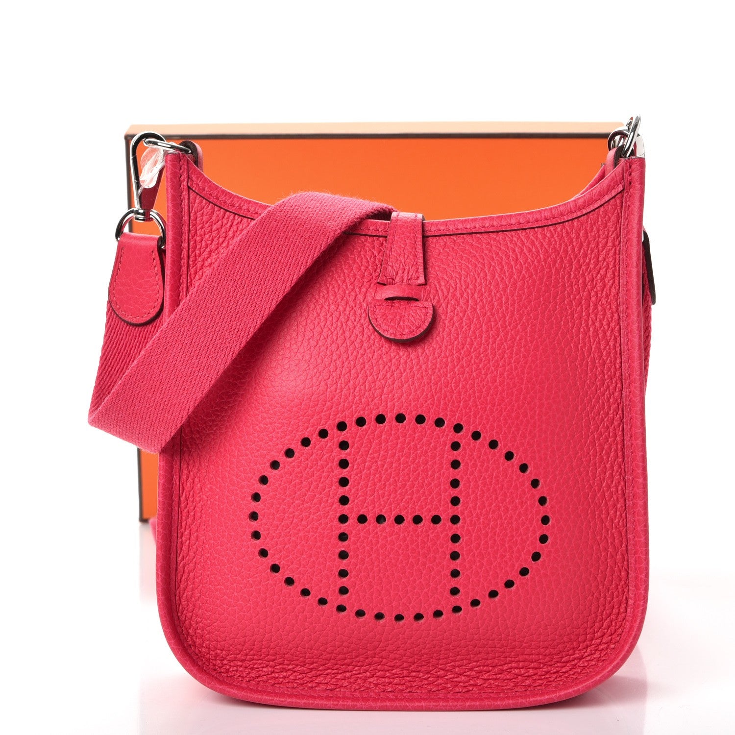 Hermes Taurillon Clemence Evelyne TPM Rose Extreme 8 of 8