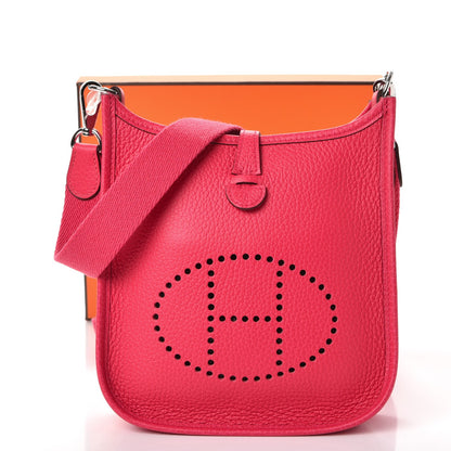 Hermes Taurillon Clemence Evelyne TPM Rose Extreme 8 of 8