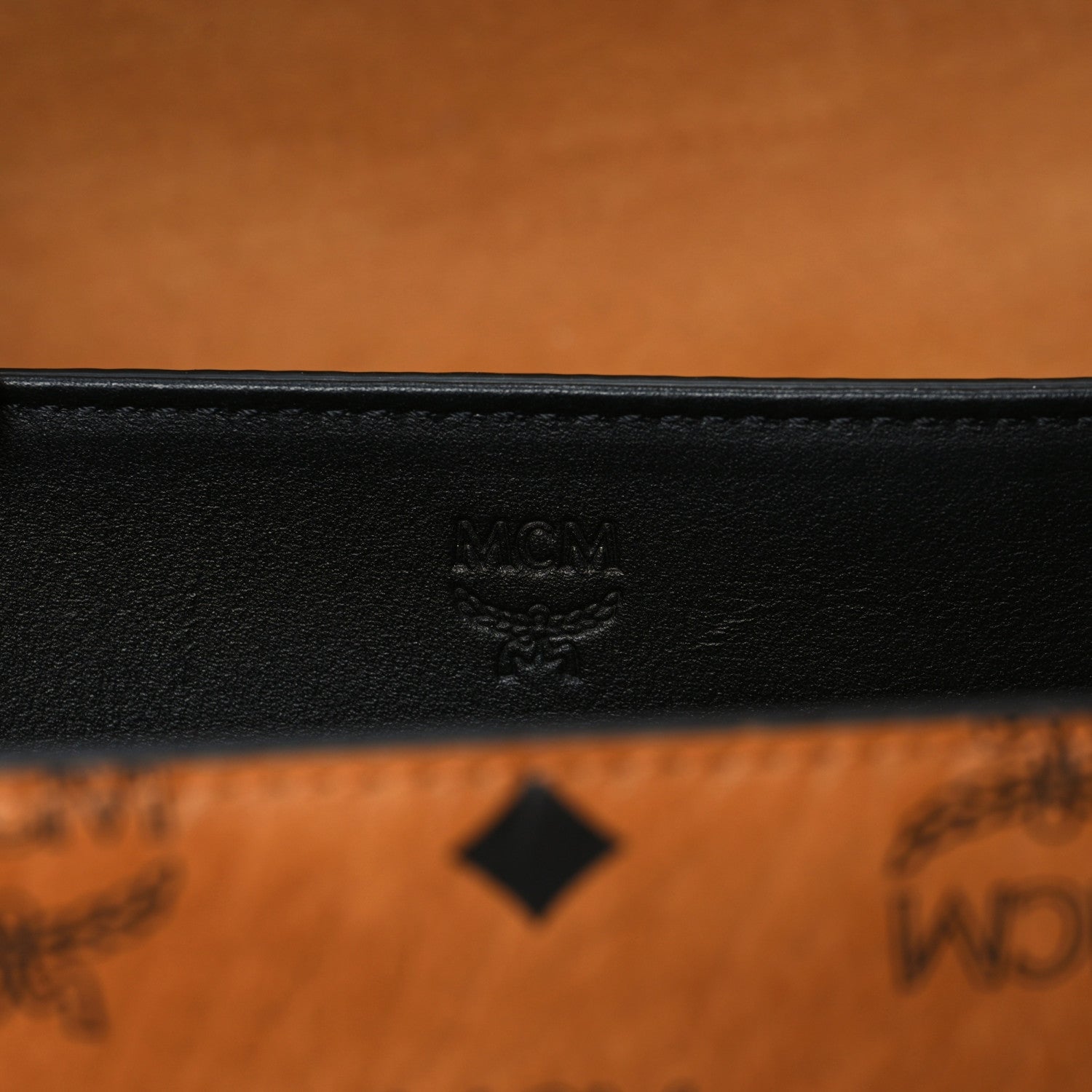 MCM Visetos Medium Klassik Messenger Bag Cognac Black 6 of 8
