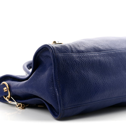Balenciaga Chevre Gold Metallic Edge Hardware City Bleu Roi 9 of 11
