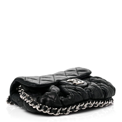 Chanel Washed Lambskin Quilted Mini Chain Around Flap Black 4 of 14