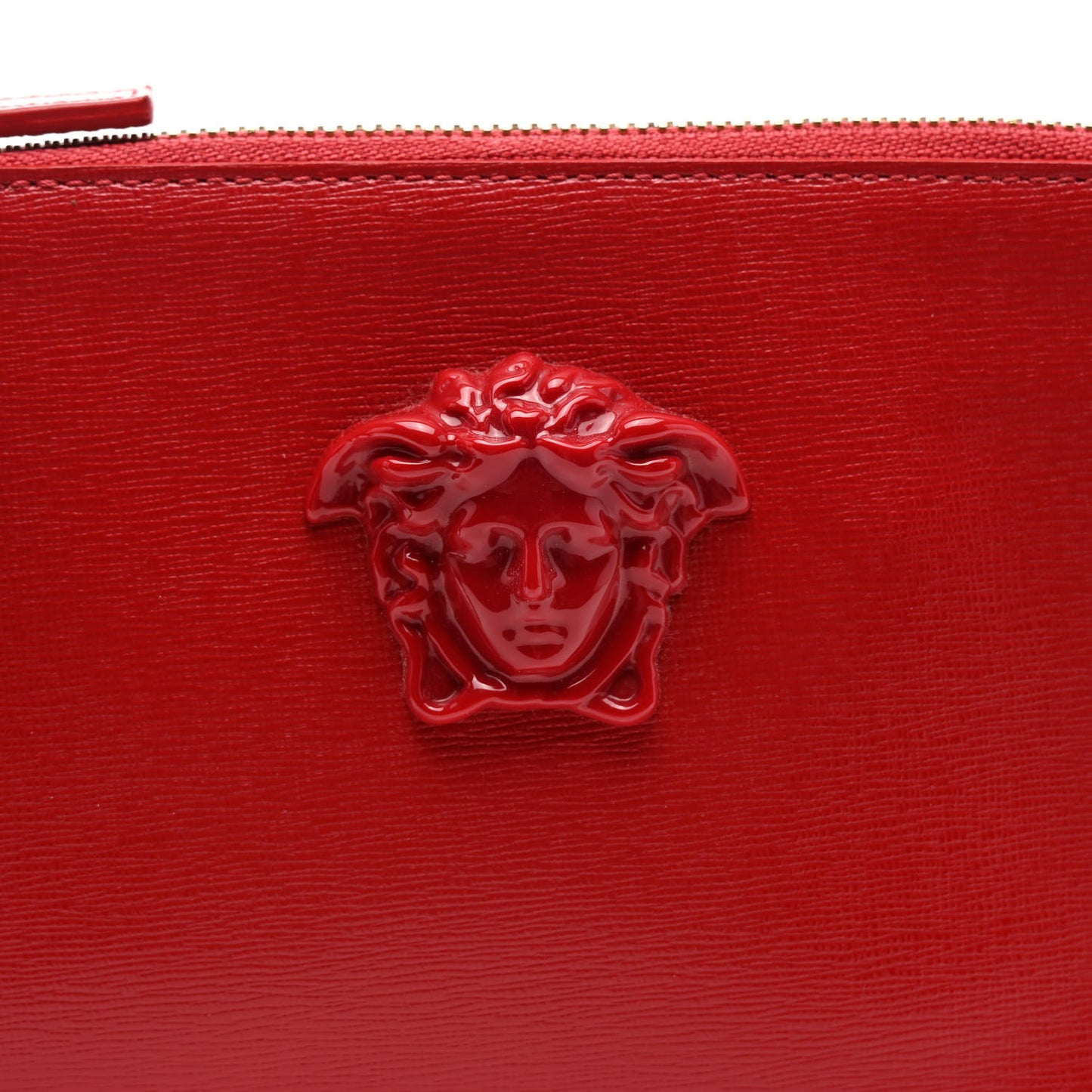 Saffiano Calfskin Palazzo Chain Crossbody Red