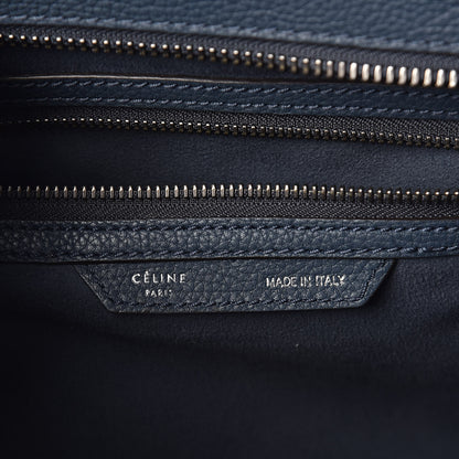 Celine Drummed Calfskin Mini Luggage Slate 6 of 9
