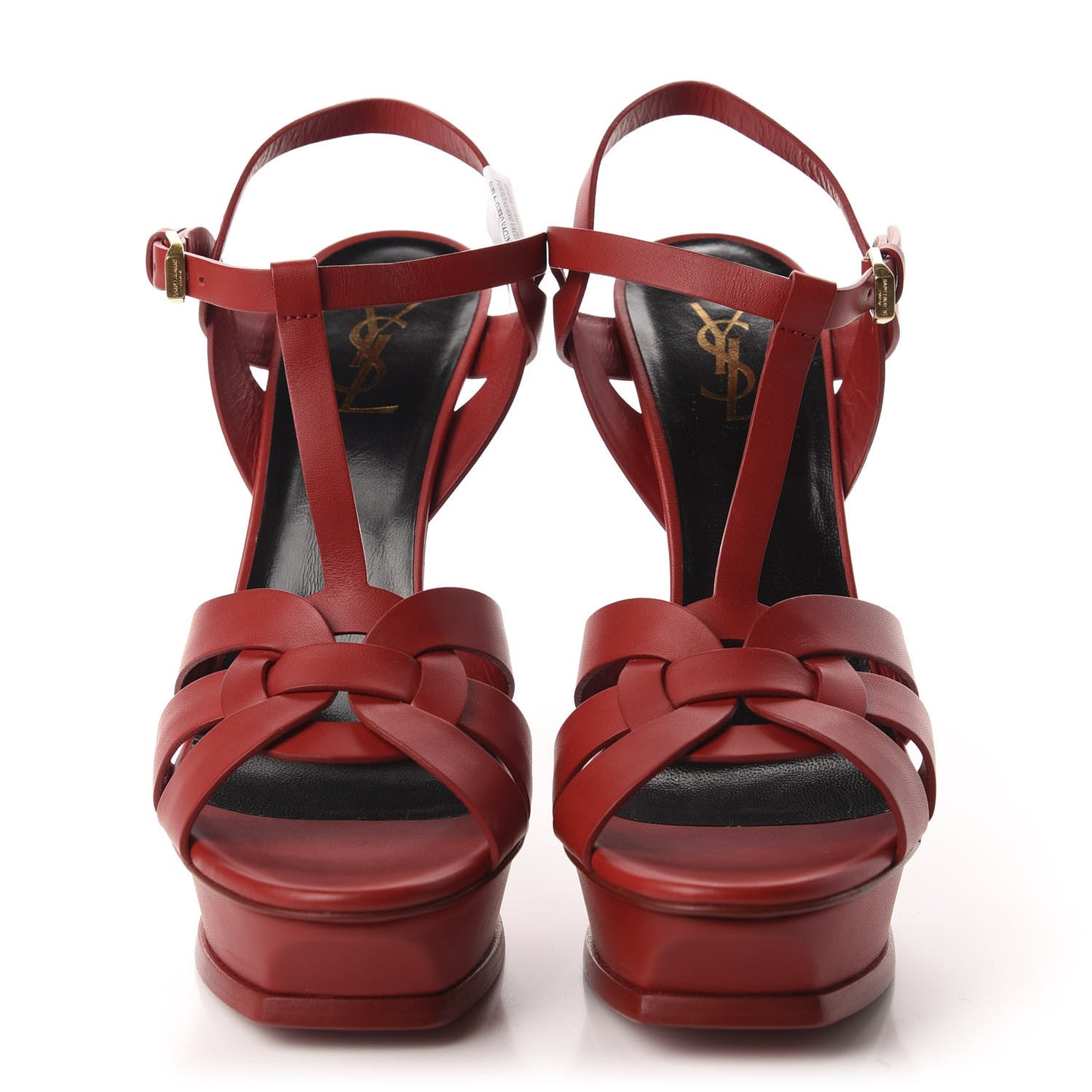 Calfskin Tribute 105 Platform Sandals 41.5 New Red