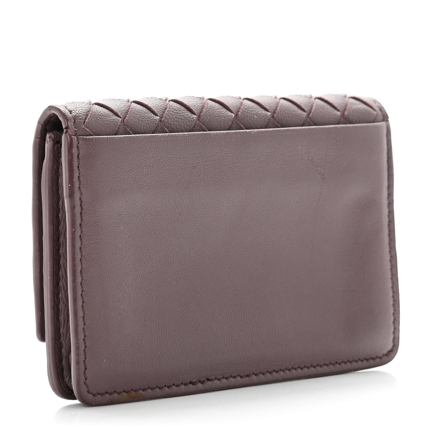 Nappa Intrecciato Card Holder Lilac