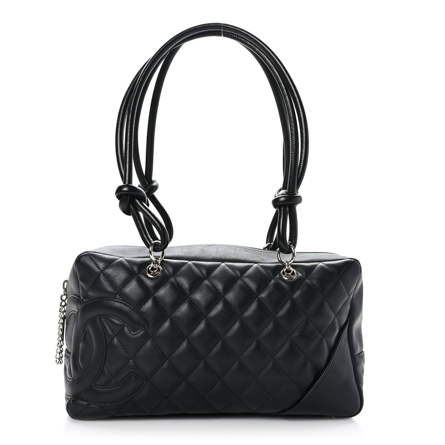 Chanel Calfskin Quilted Large Cambon Bowler Black 1 of 11