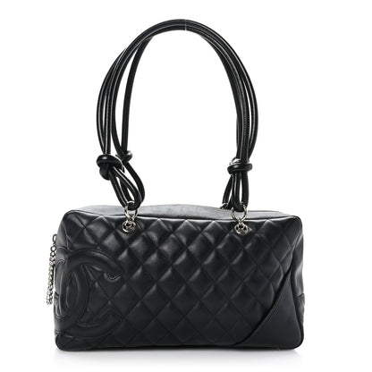 Chanel Calfskin Quilted Large Cambon Bowler Black 1 of 11