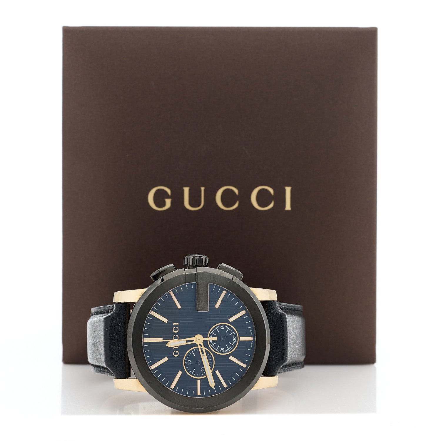 Gucci PVD Stainless Steel Calfskin 44mm G-Chrono Quartz Watch Black 5 of 5