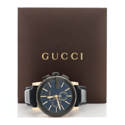 Gucci PVD Stainless Steel Calfskin 44mm G-Chrono Quartz Watch Black 5 of 5