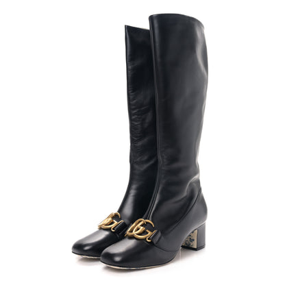 Gucci Malaga Kid GG Victoire 55mm Boots 39 Black 3 of 8