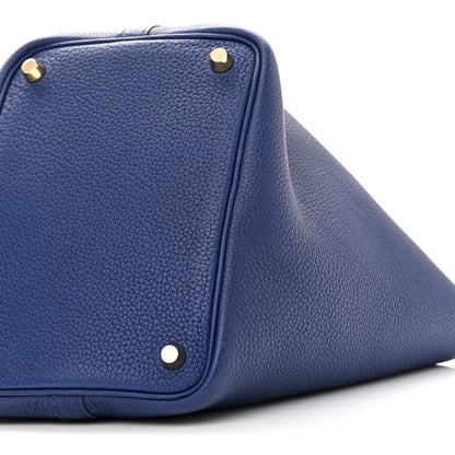Hermes Taurillon Clemence Picotin Lock 18 PM Bleu Saphir 10 of 11