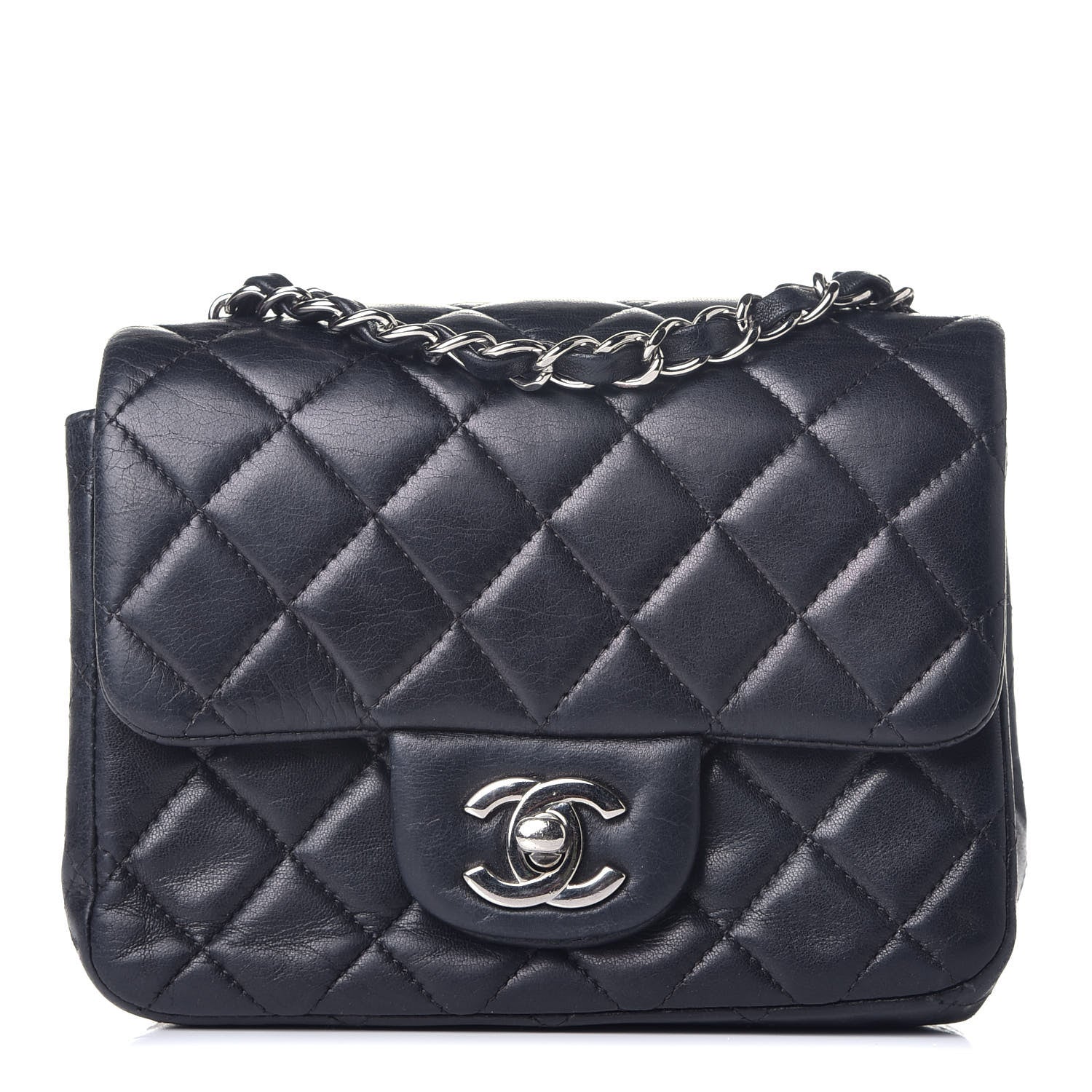 Chanel Lambskin Quilted Mini Square Flap Black 1 of 11