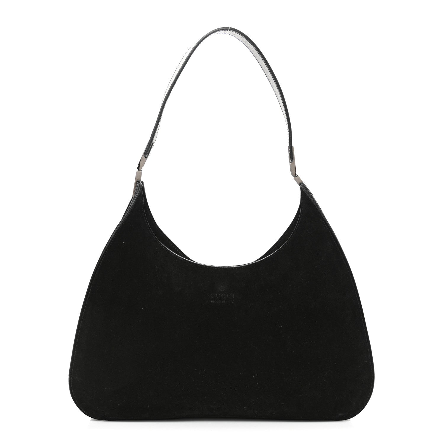 Gucci Suede Logo Hobo Bag Black 1 of 13