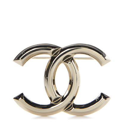 Chanel Metal CC Brooch Light Gold 1 of 5