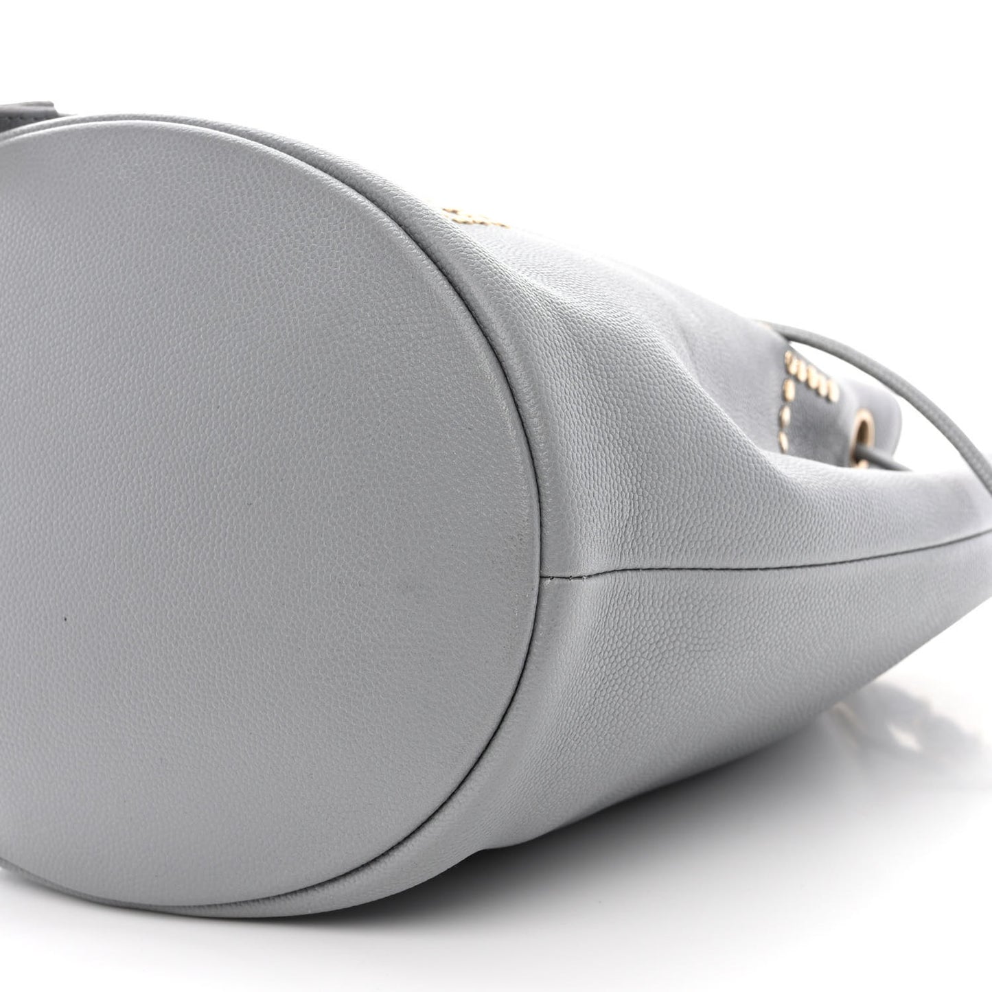 Caviar Deauville Drawstring Bucket Bag Grey