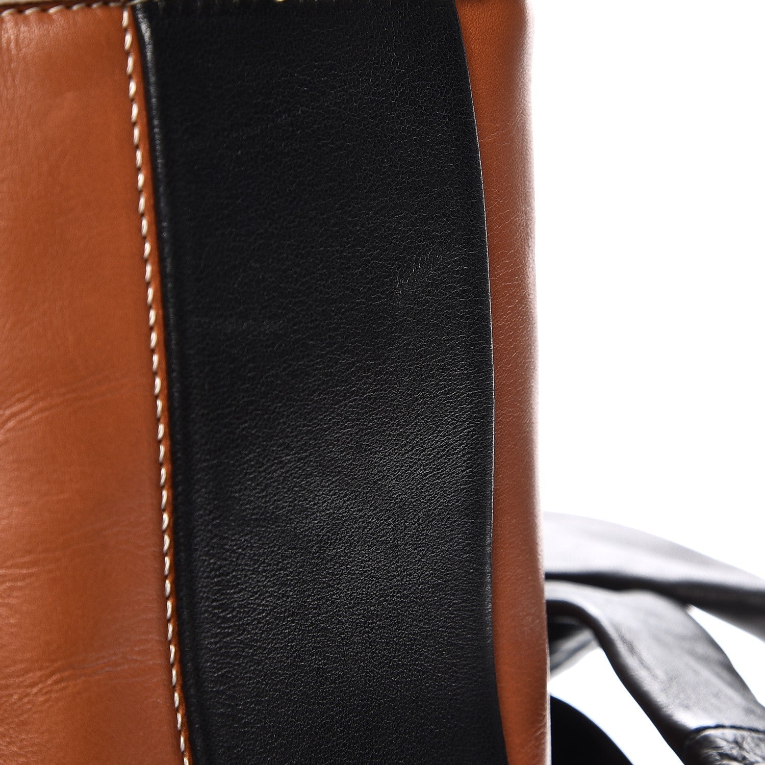 Celine Lambskin Calfskin Band Twisted Cabas Tan 14 of 14