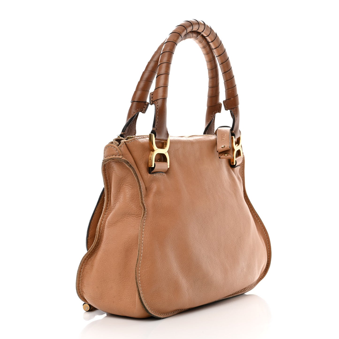 Calfskin Small Marcie Satchel Nut