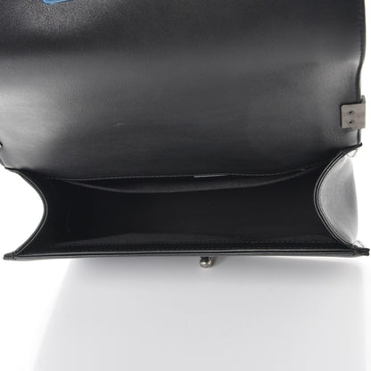 Chanel Calfskin Embossed Cordoba Medium Boy Flap Charcoal 5 of 8