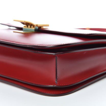 Celine Box Calfskin Medium Classic Box Flap Bag Red 6 of 9